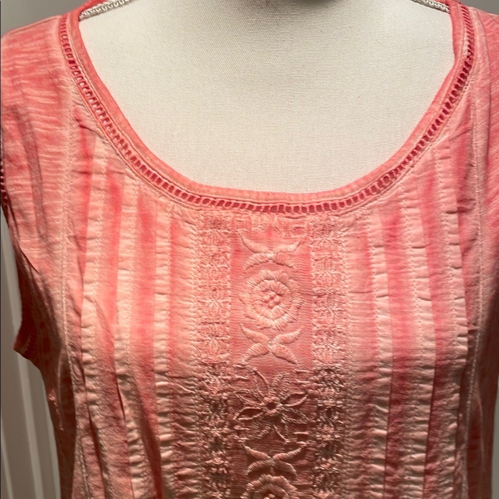 Soft Surroundings Pink Tank Top with Pintuck Details - Picture 5 of 10